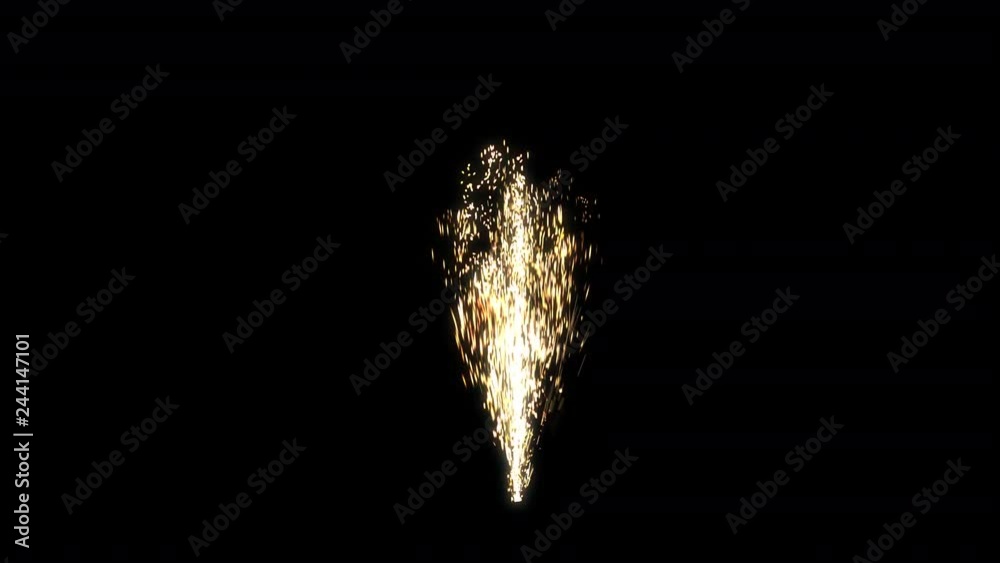 sparkling fountain standing on the ground