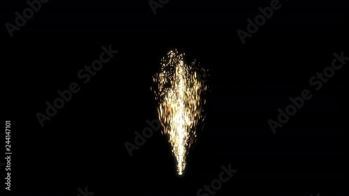 sparkling fountain standing on the ground