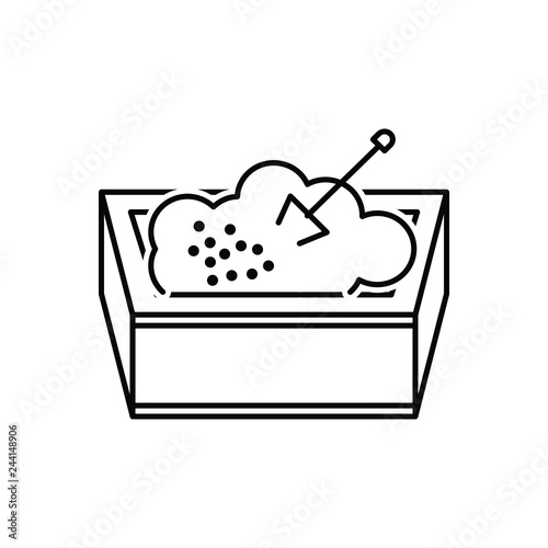 Black line icon for sandbox 