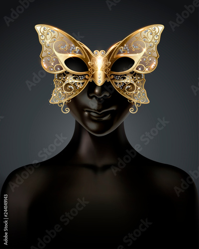 Carnival butterfly mask design