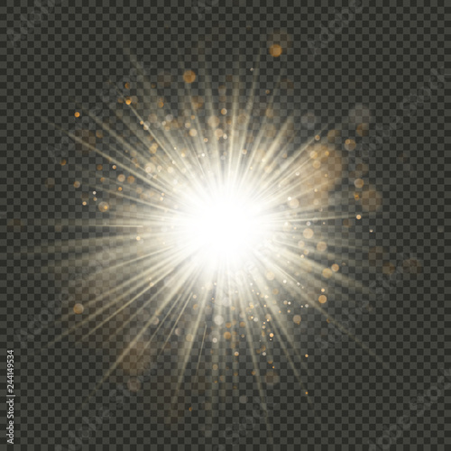 Star burst effect with sparkles. EPS 10