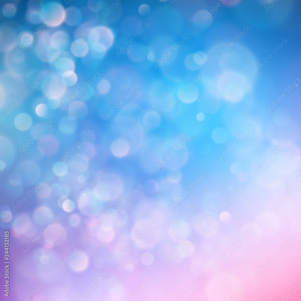 Abstract blue sky background with blur bokeh light effect. EPS 10