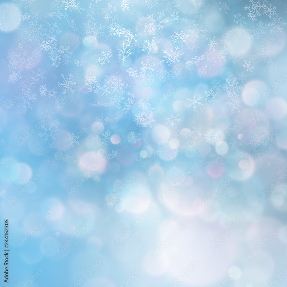 Christmas abstract template. Light background with snowflakes and stars. EPS 10