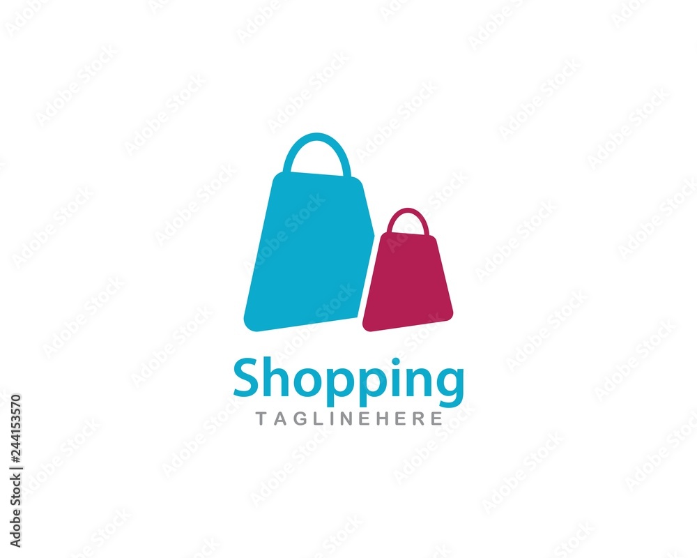 Shopping bag logo vector Shopping bag logo vector