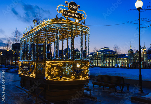 Moscow New Year's tram