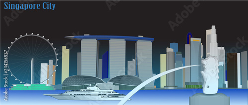  Vector city singapore