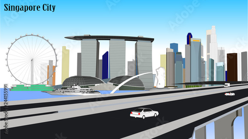  Vector city singapore