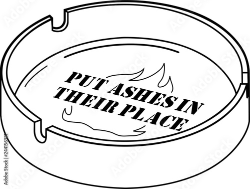 Ashtray Vector Illustration