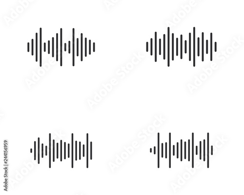 Sound waves vector illustration