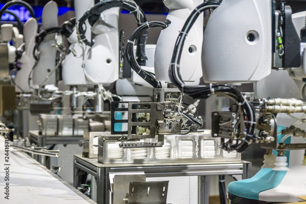 Fototapeta premium robot arm in factory