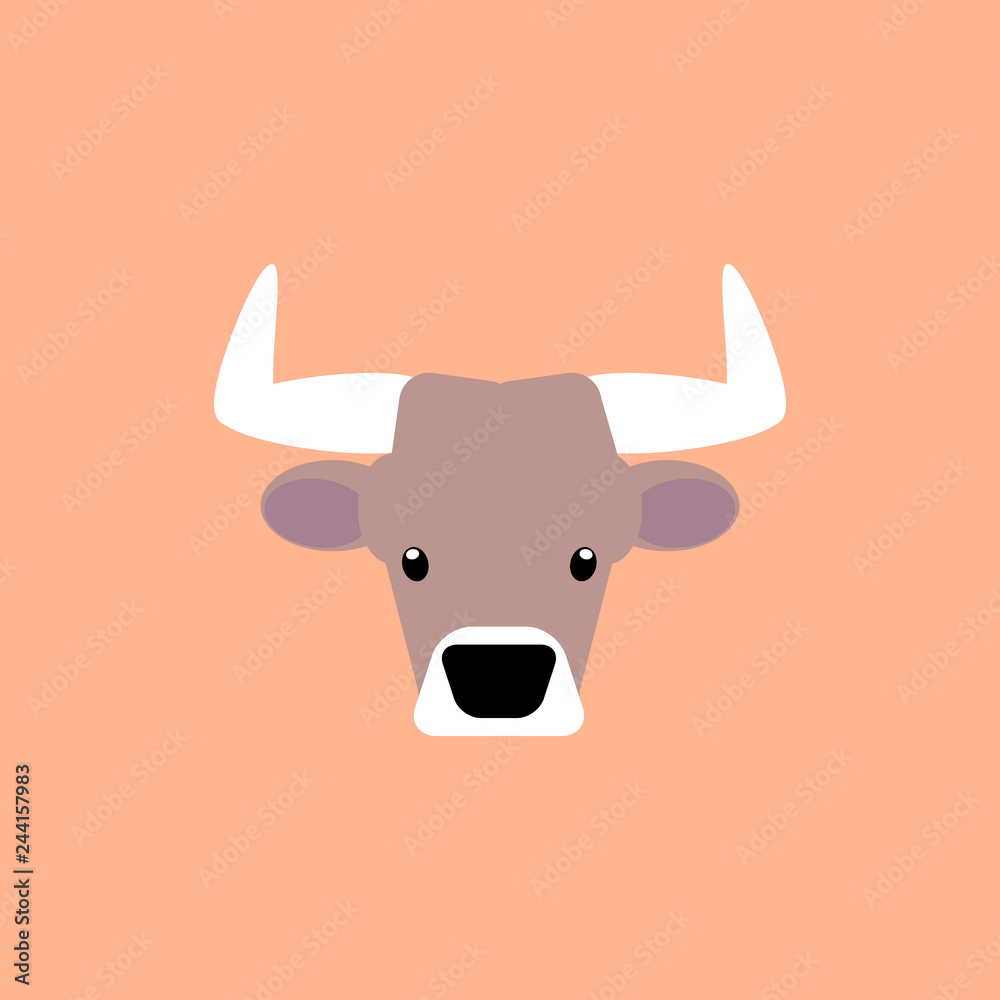 bull muzzle simple icon