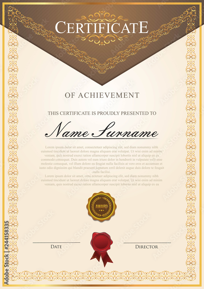 Certificate template Certificate template
