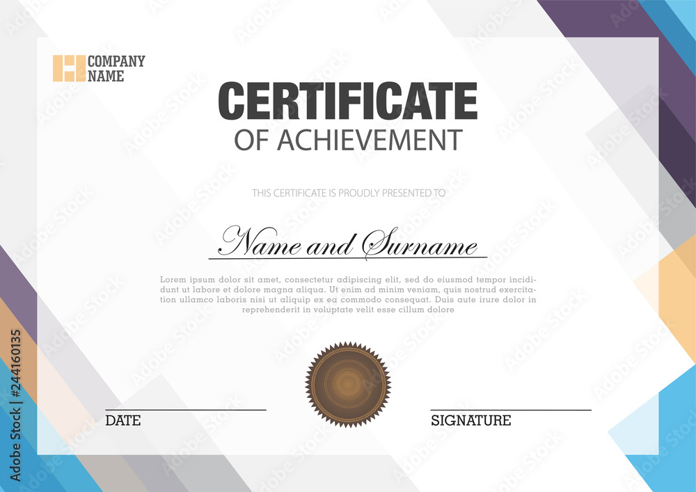 Certificate template - obrazy, fototapety, plakaty 