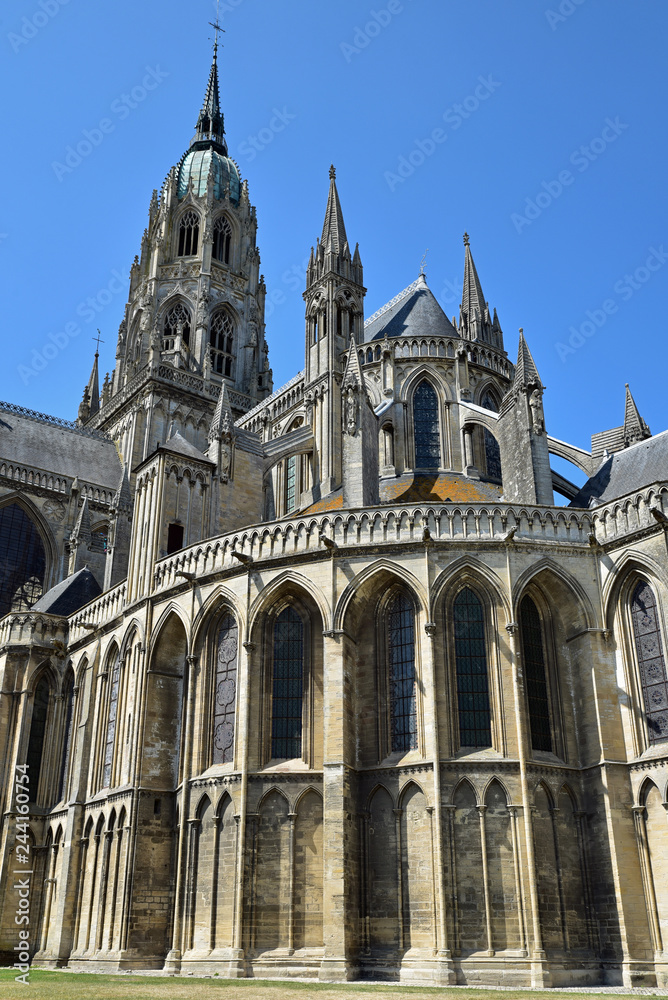 Chevet de la cathédrale de Bayeux, France