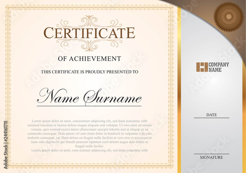 Certificate template