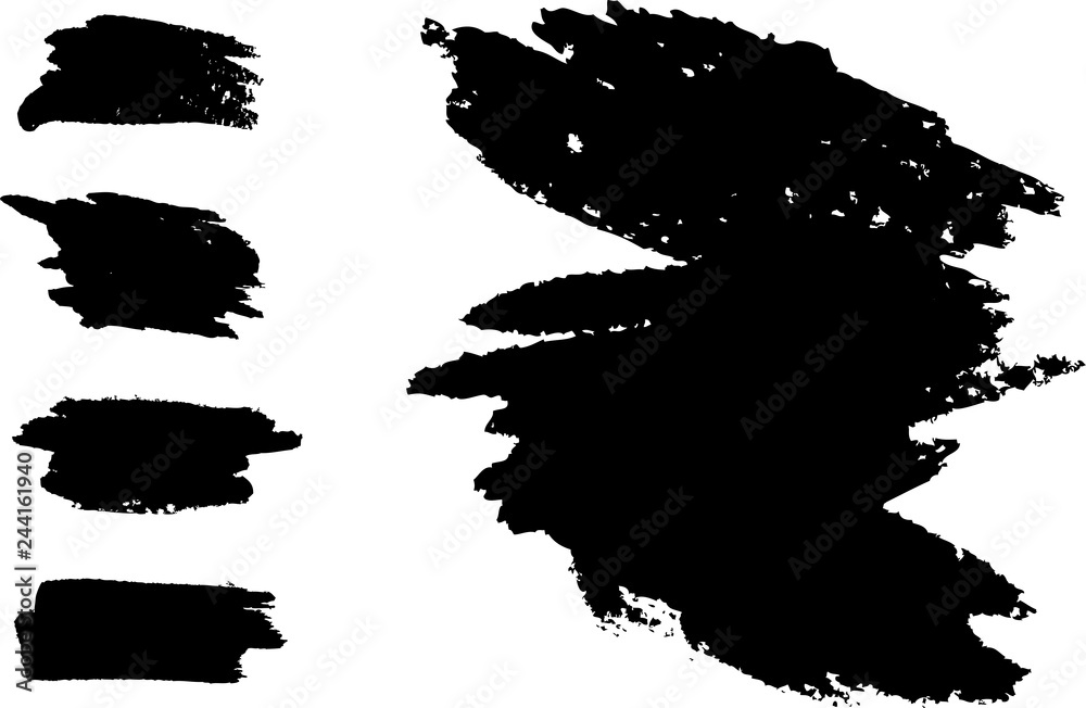Grunge brush stroke background vector collection
