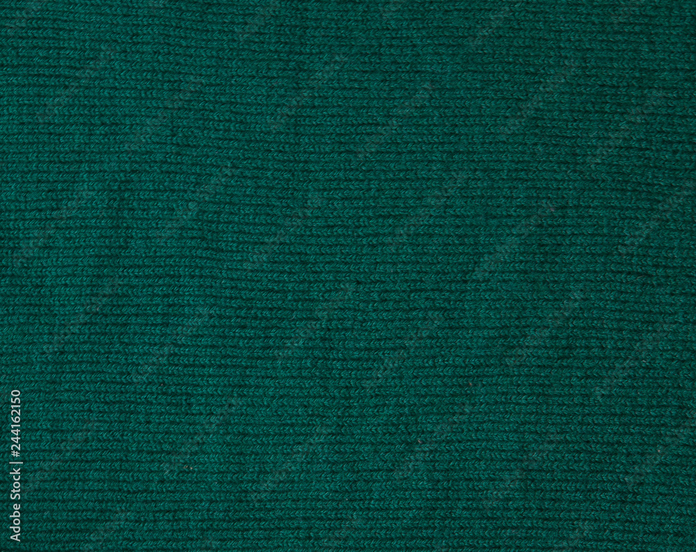 Dark green background from a textile material. Fabric with natural ...