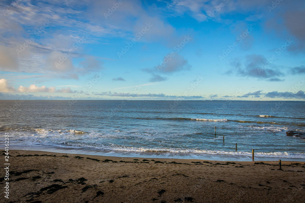 Atlantic coast, Pornic beaches in the French brittany Atlantic coast, Pornic beaches in the French brittany