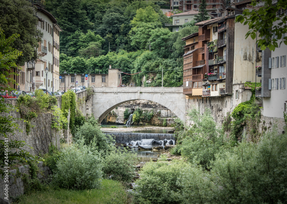 Rovereto old little city in Trentino