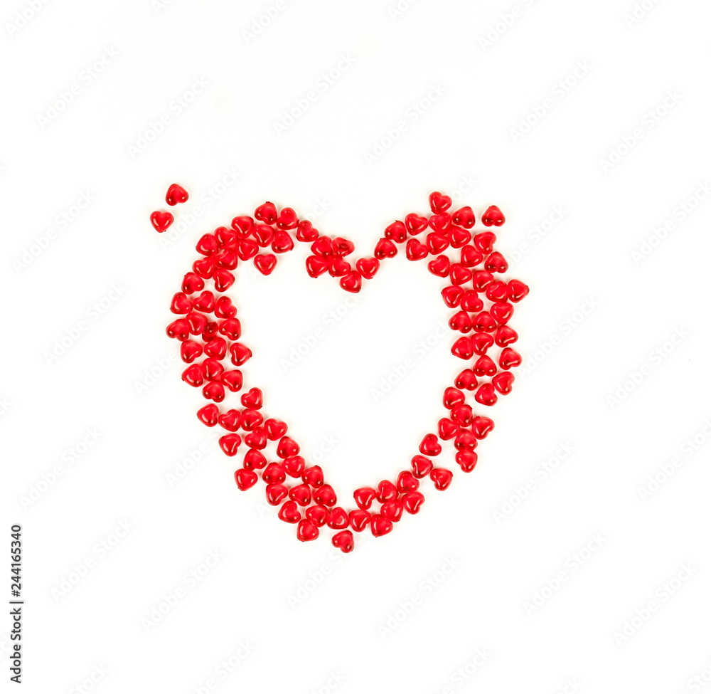 Red heart background.Valentine's day concept. Copy space