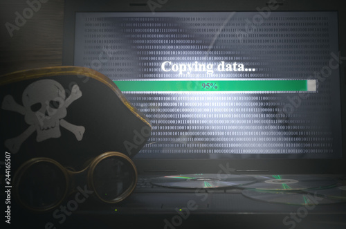 Fotografia Illegal data copying concept