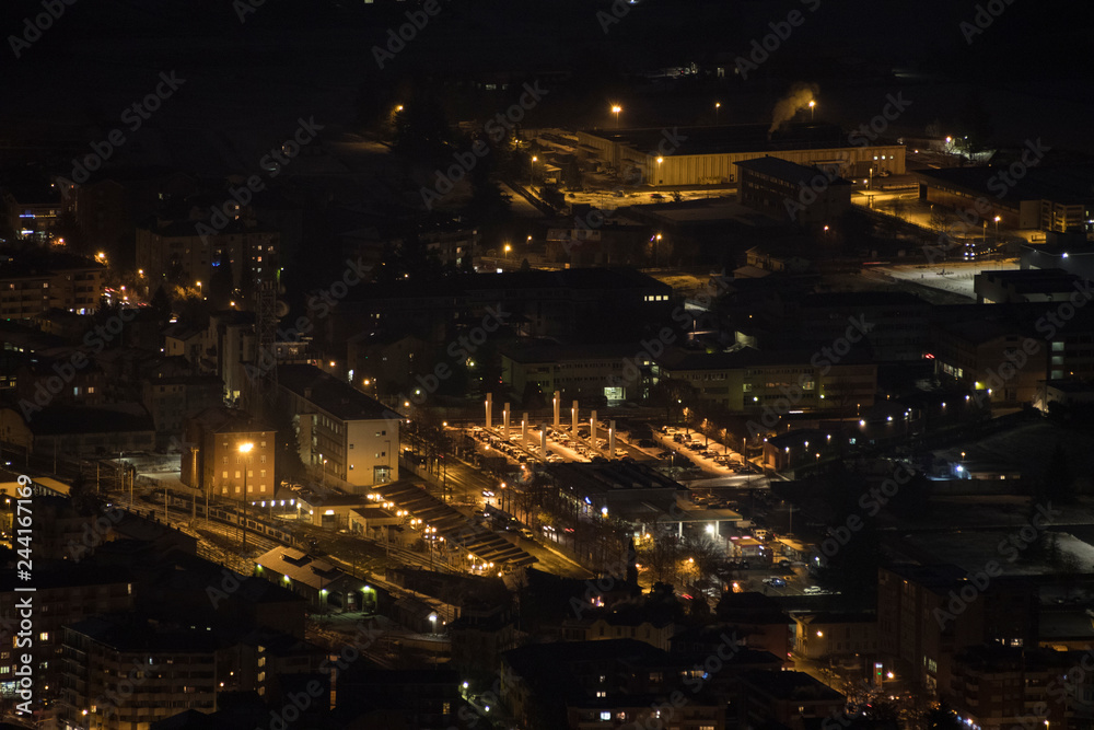 City during night full of lights