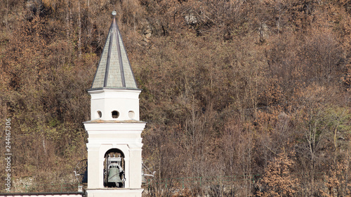 Bell tower of a church during winter
