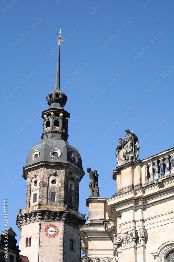 Obraz premium Historical buildings in Dresden old town, Germany