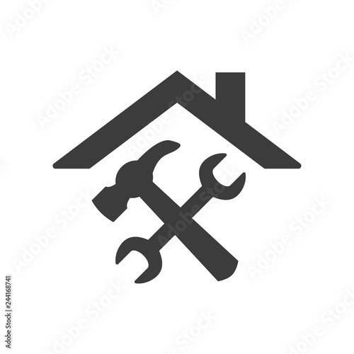 Home repair icon on white background.