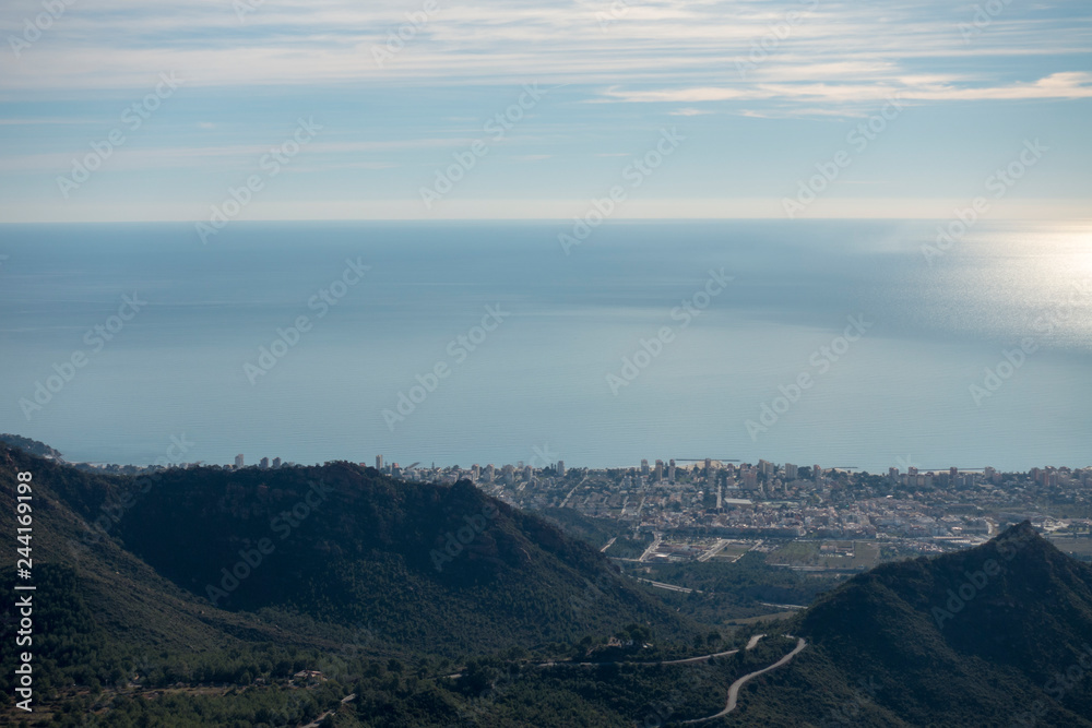 Obraz premium The Mediterranean Sea from the desert of the palms