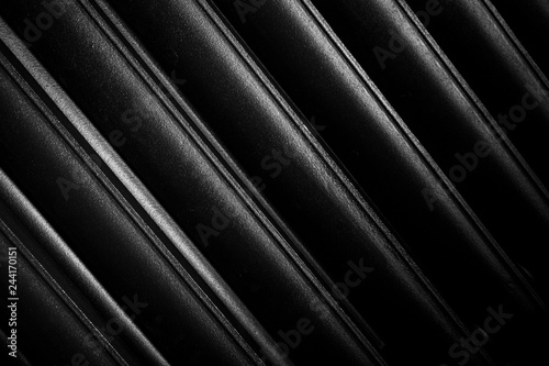 Diagonal Old English cast iron heavy heating radiator Texture