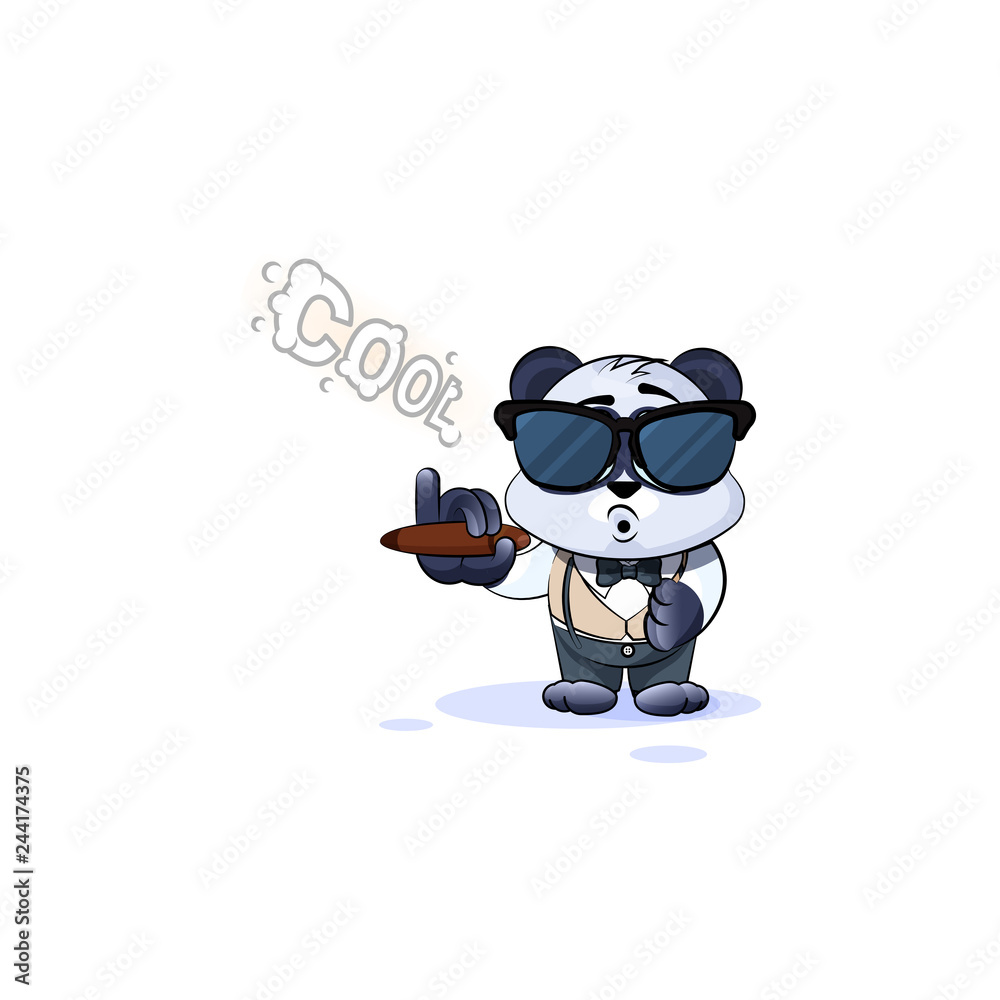 panda bear in business suit smoking cigar panda bear in business suit smoking cigar