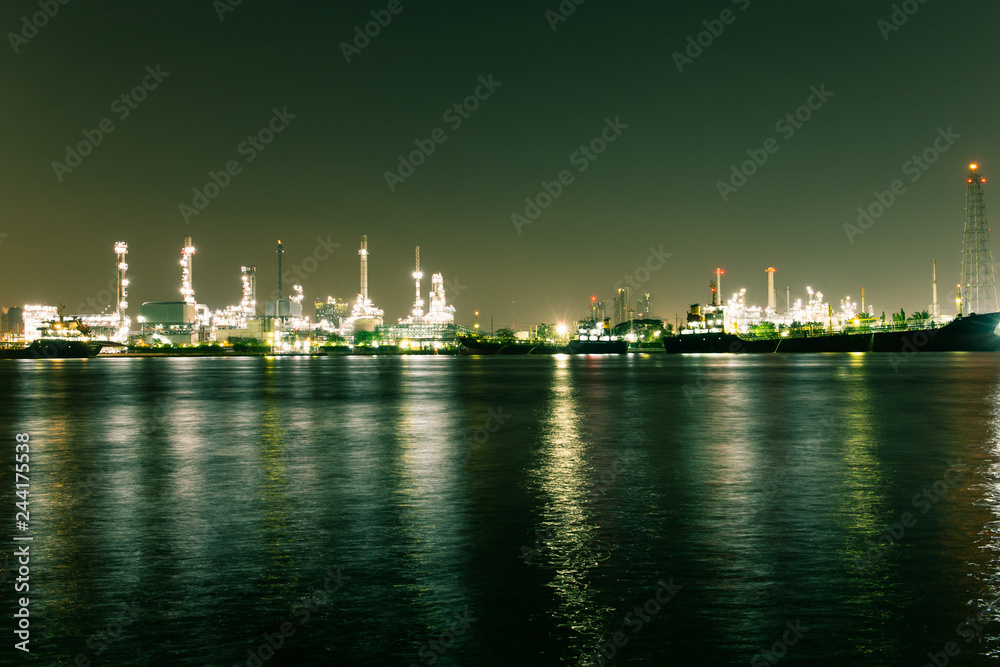 oil refinery industry plant. View of gas processing factory. Oil and gas oil refinery industry plant. View of gas processing factory. Oil and gas