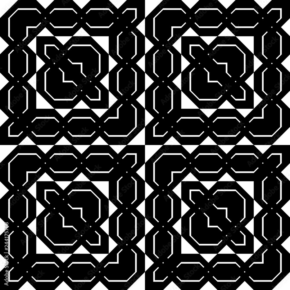 Design seamless monochrome geometric pattern Design seamless monochrome geometric pattern