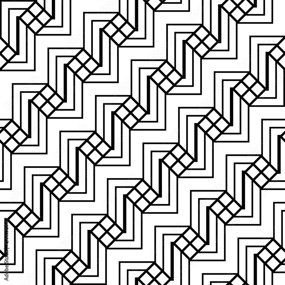 Design seamless monochrome zigzag pattern Design seamless monochrome zigzag pattern
