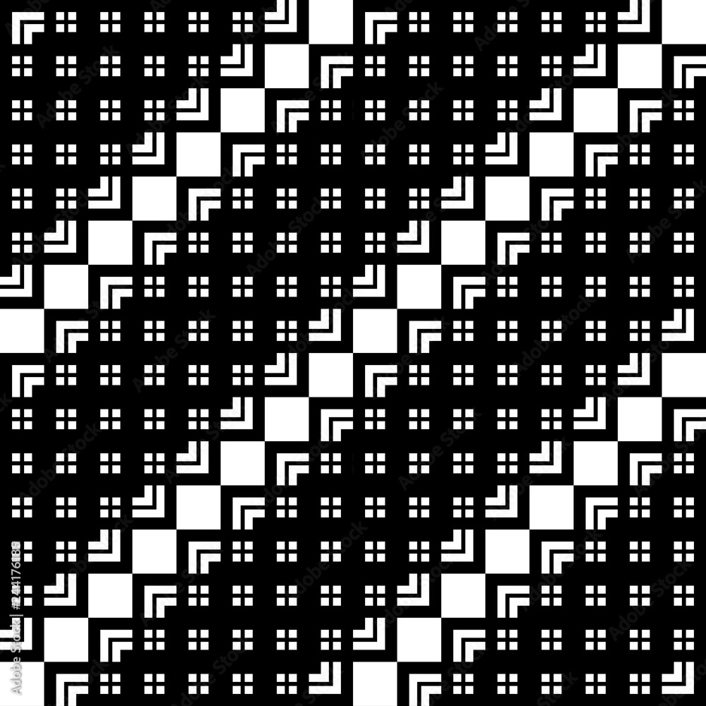 Fototapeta premium Design seamless monochrome zigzag pattern