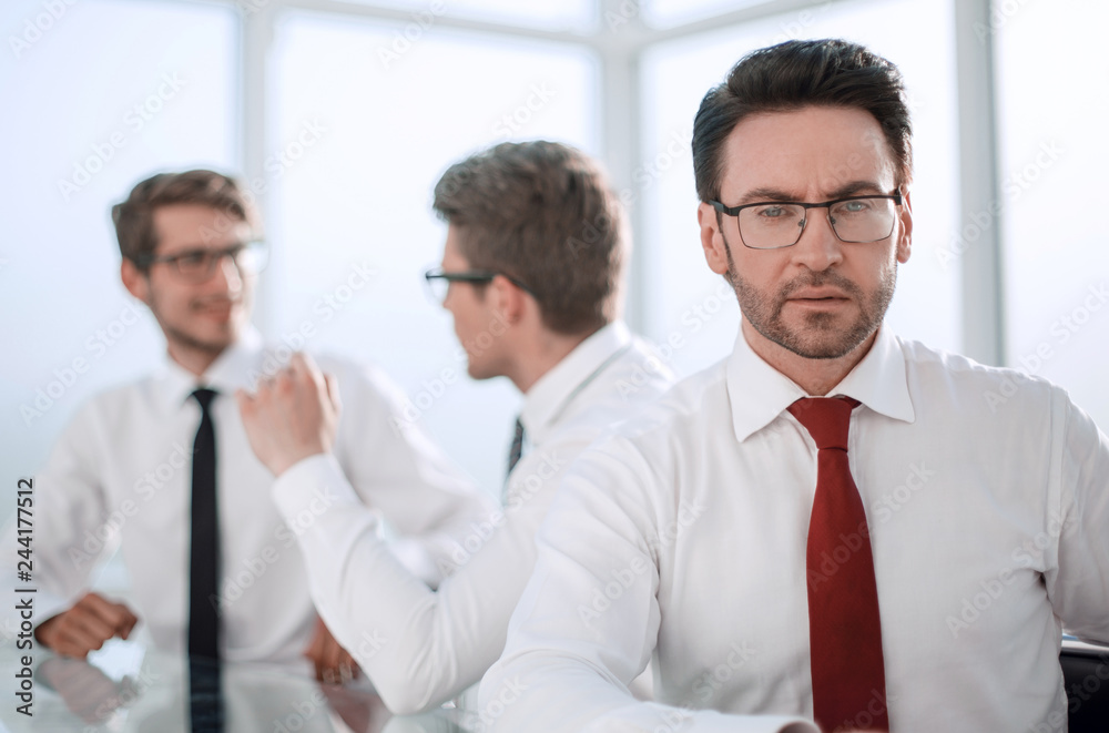 businessman on the background of the office businessman on the background of the office