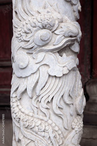 Dragon decoration in Imperial Palace in Hue, Vietnam