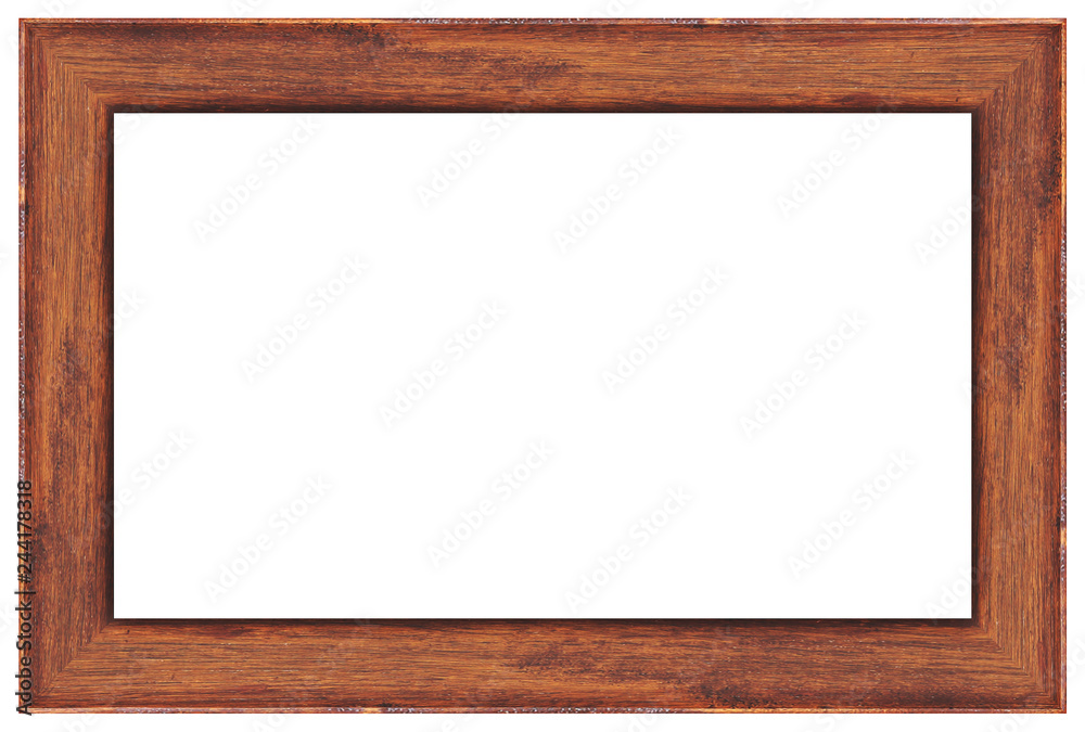 Wood frame isolated on white background with clipping path Wood frame isolated on white background with clipping path