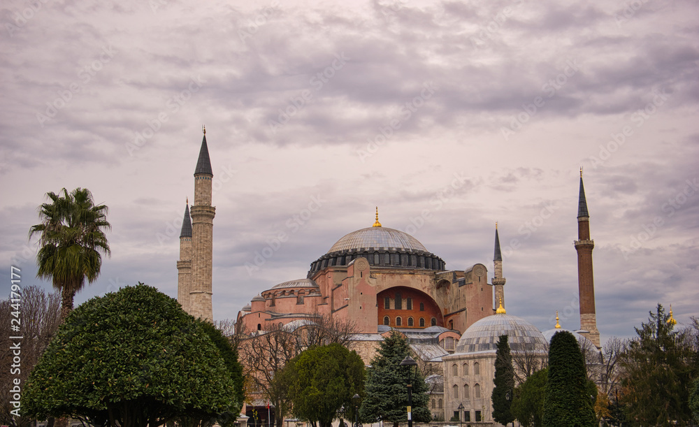 Hagia Sophia in Istanbul bei schlechten Wetter