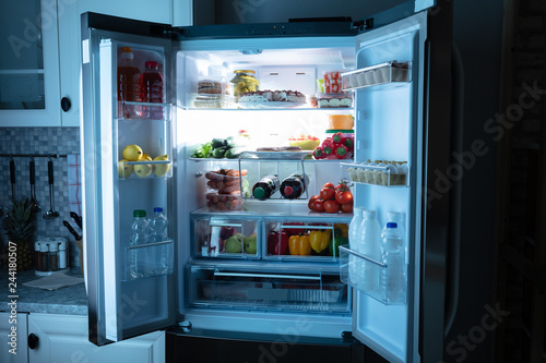Refrigerator Full Of Healthy Foods