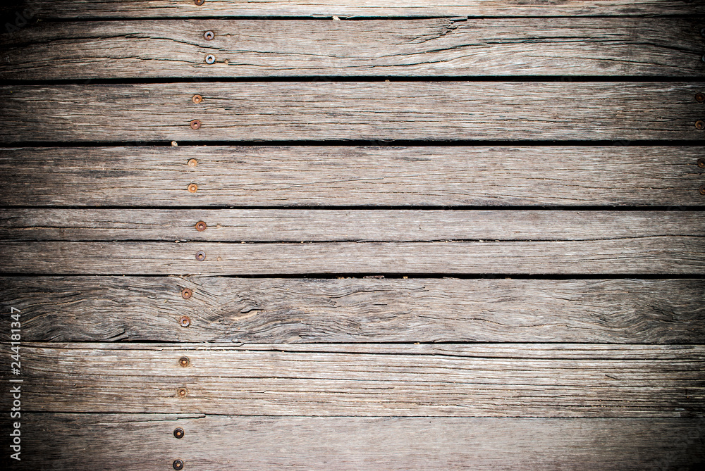 Fototapeta premium timber boardwalk background top view