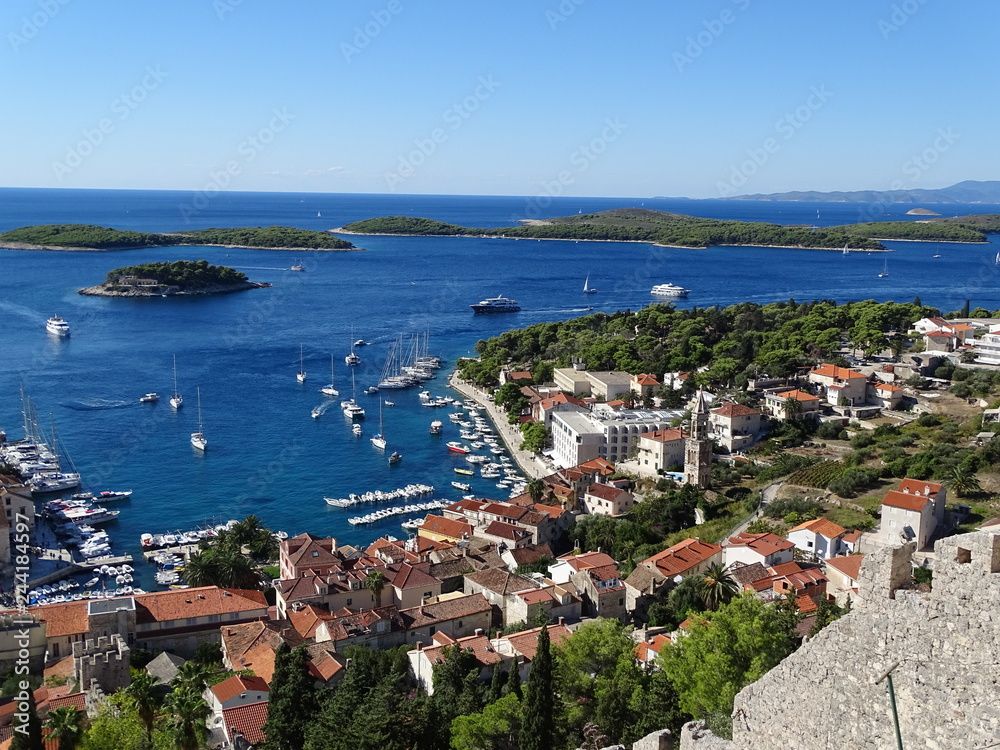 View from Hvar Island Croatia