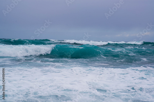 Big wave during a storm