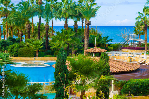 beautiful view of the hotel near the sea