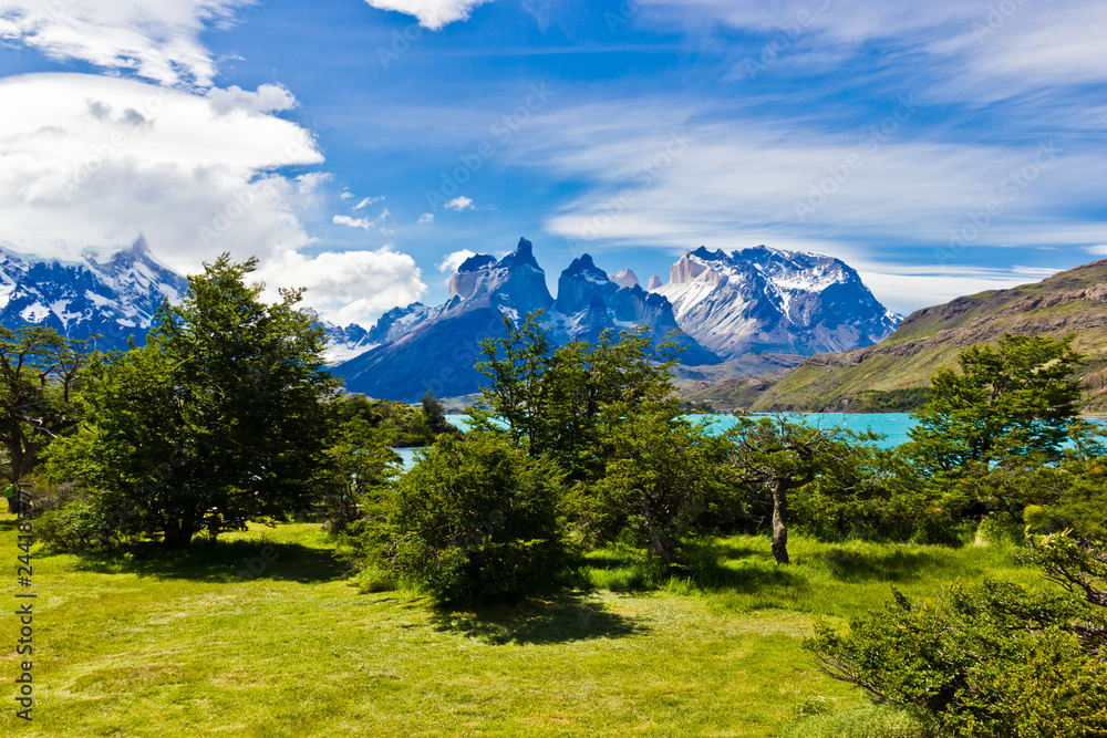Torres del Paine from distance