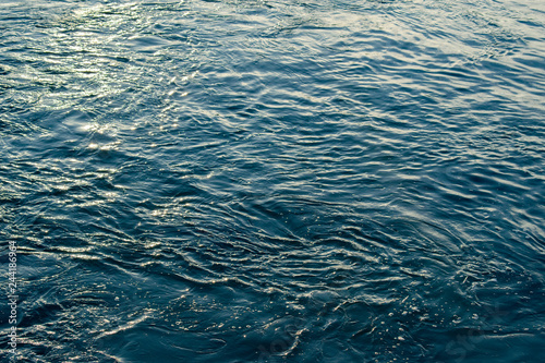 Blue and turquoise water with irregular wave structure