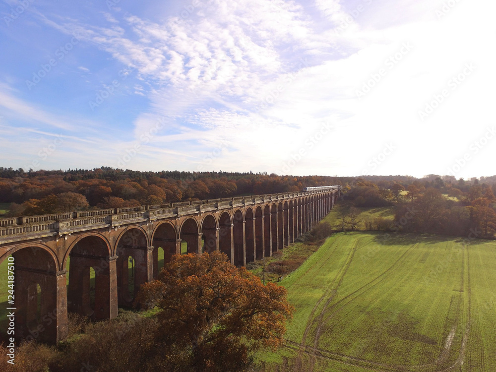 Viaduct over the river Ouse in Sussex, England.