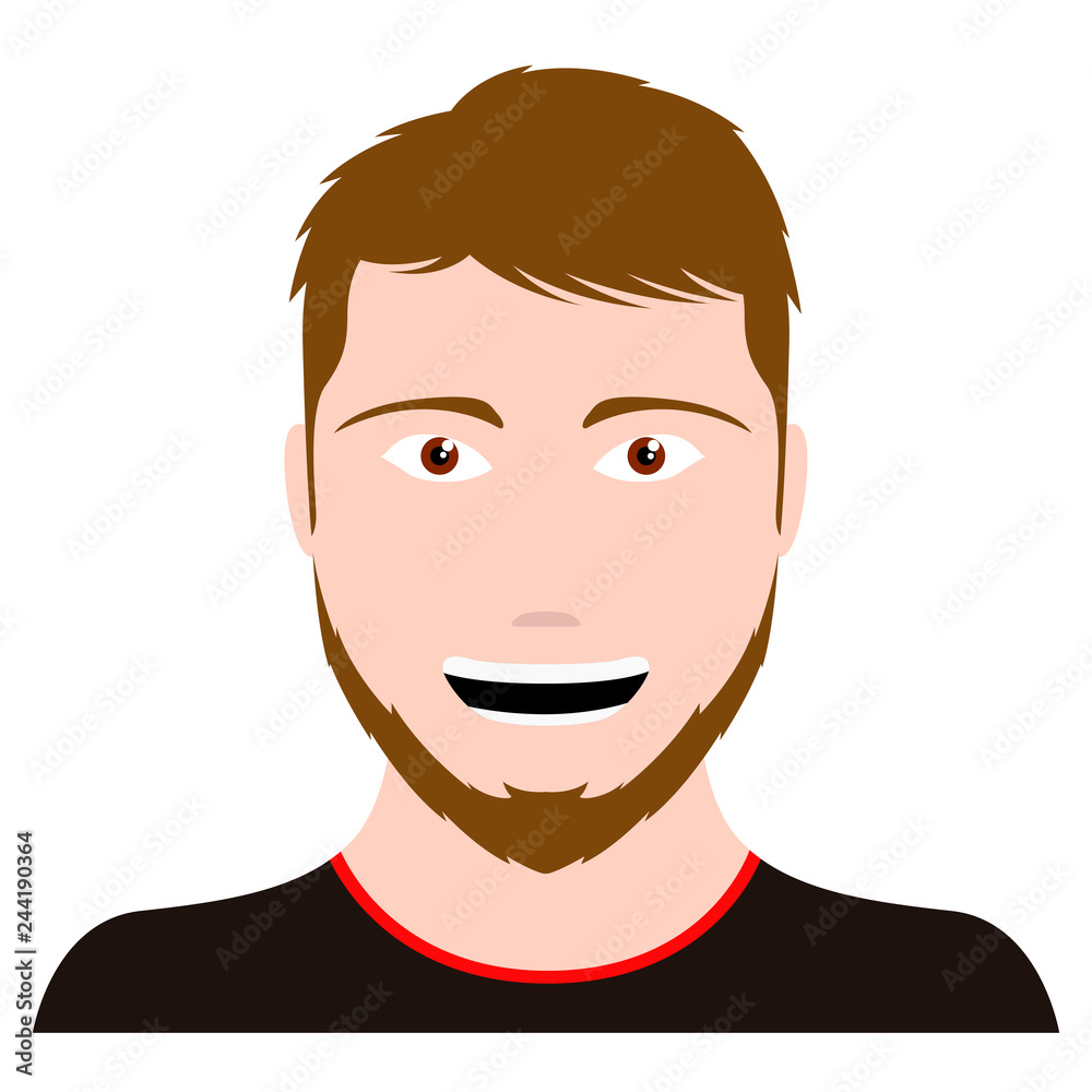 Isolated self avatar of a man. Vector illustration design