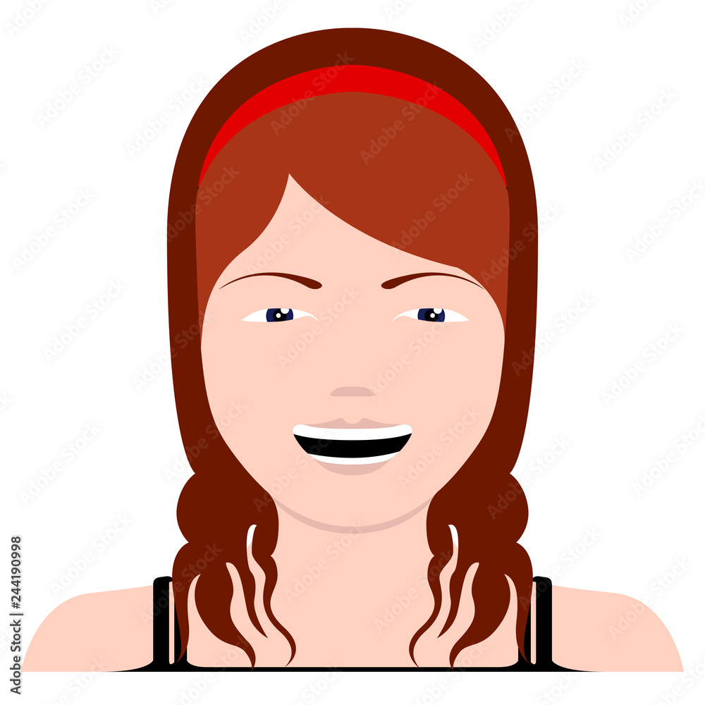 Self avatar of a woman. Vector illustration design Self avatar of a woman. Vector illustration design